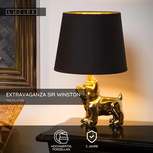 Lucide EXTRAVAGANZA SIR WINSTON - Tischlampe - 1xE14 - Gold - USP